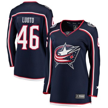 Breakaway Fanatics Branded Women's Joona Luoto Columbus Blue Jackets Home Jersey - Navy