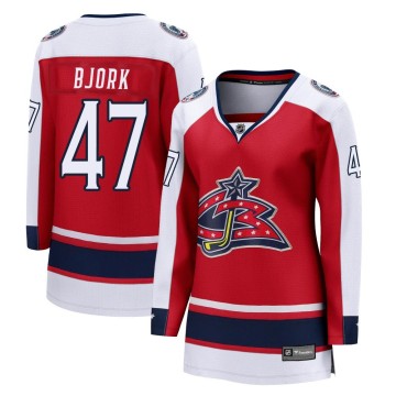 Breakaway Fanatics Branded Women's Marcus Bjork Columbus Blue Jackets 2020/21 Special Edition Jersey - Red