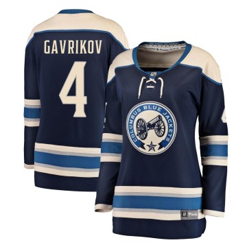 Breakaway Fanatics Branded Women's Vladislav Gavrikov Columbus Blue Jackets Alternate Jersey - Navy