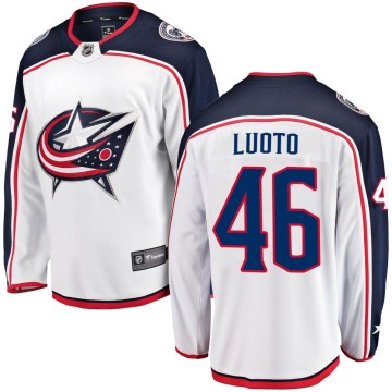 Breakaway Fanatics Branded Youth Joona Luoto Columbus Blue Jackets Away Jersey - White