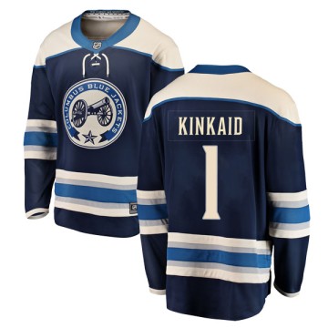 Breakaway Fanatics Branded Youth Keith Kinkaid Columbus Blue Jackets Alternate Jersey - Blue
